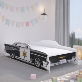 Dětská postel Auto šerifa 140 × 70 cm