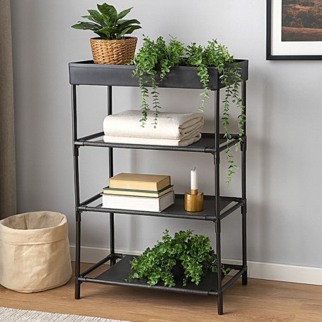 Textilní regál s 5 policemi