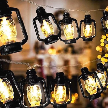 Solární LED girlanda - 30 lampionů