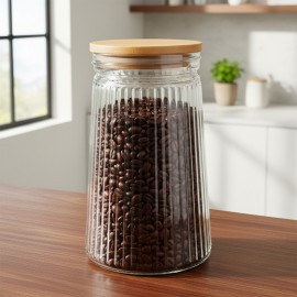 Skleněná dóza na sypké potraviny s víkem 1l