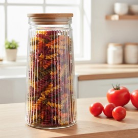 Skleněná dóza na sypké potraviny s víkem 1,4 l
