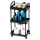 Regál na kolečkách 3úrovňový - černý