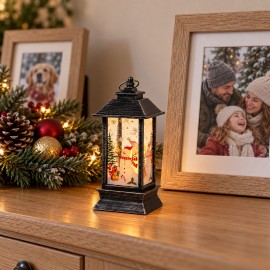 Vánoční LED lucernička - stříbrná