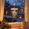 Vánoční LED vitráž s Mikulášem - 3D